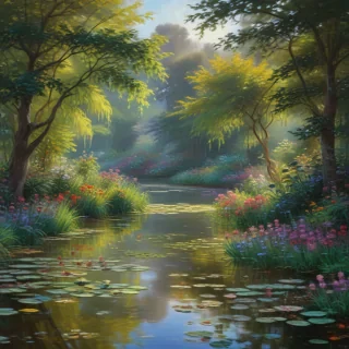 monet painting wallpaper