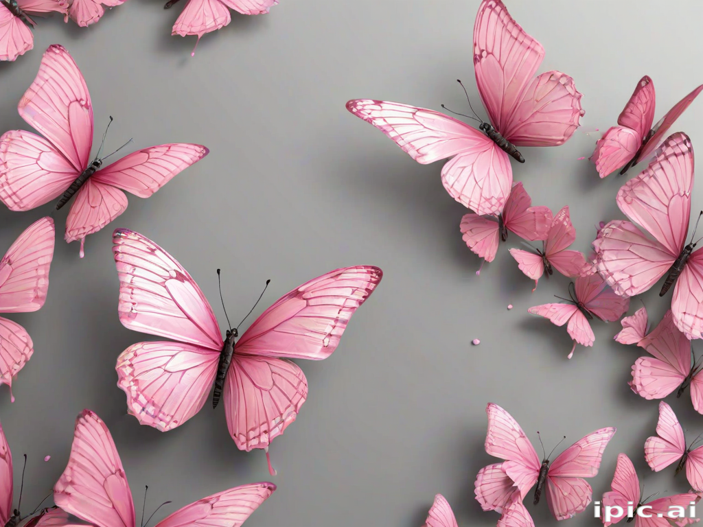 pink butterflies png