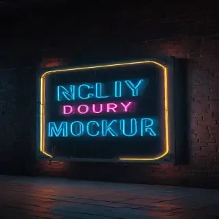 neon sign mockup