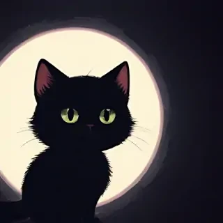 cute black cat wallpaper
