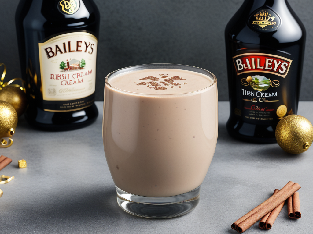 Festive Baileys Irish Cream Cocktail Surrounded by Decorative Holiday ... Festive Baileys Irish Cream Cocktail Surrounded by Decorative Holiday ...