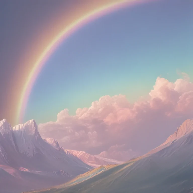 pastel coloured rainbow