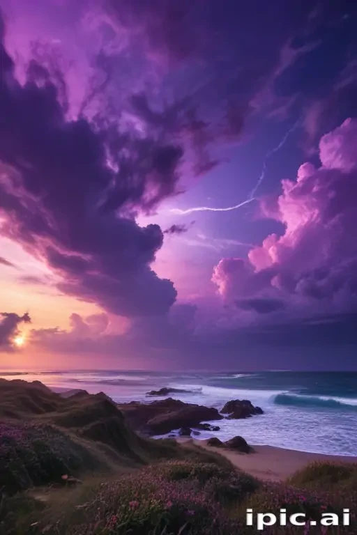 purple sky wallpaper