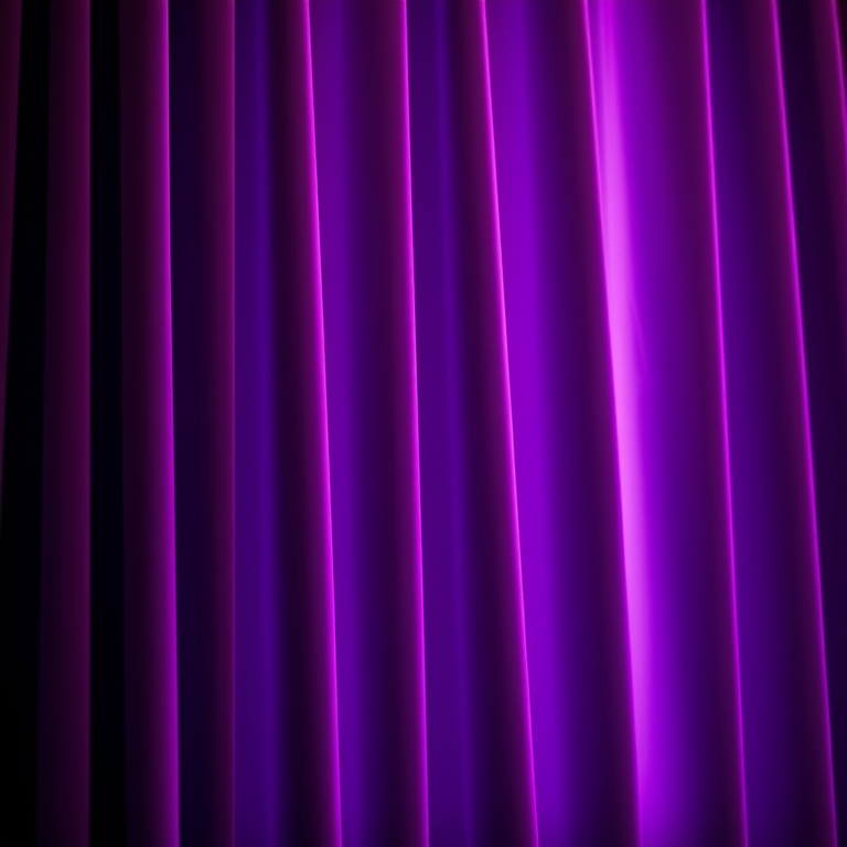 Capture a rich purple velvet curtain with soft lighting, using a Canon EOS R5, 50mm f/1.2 lens, aperture f/2.8, ISO 100, and a shallow depth of field, ensuring smooth texture and vibrant color fidelity.