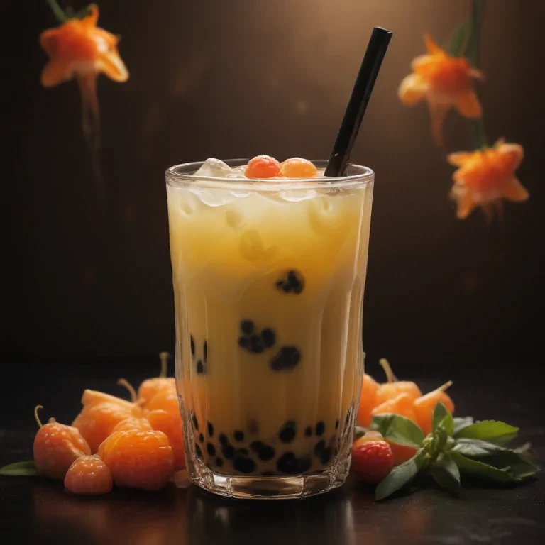 aesthetic boba tea background