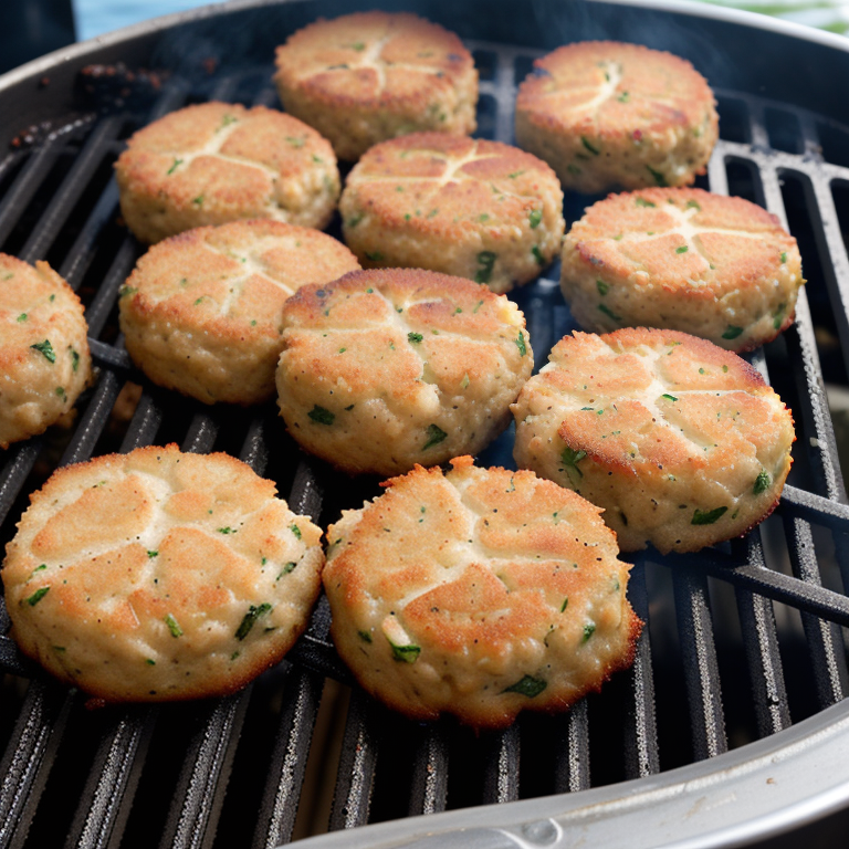 crab cakes on the grill