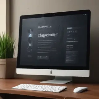 computer website mockup
