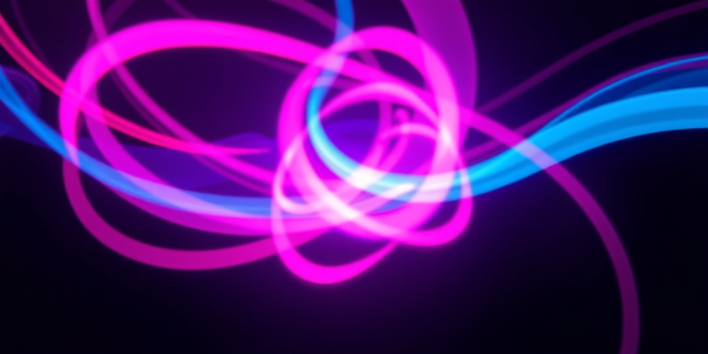 a vibrant abstract background with dynamic pink and blue light trails swirling in a dark environment, high resolution, aperture f/2.8, ISO 100, shutter speed 1/200 sec, 24mm lens, shot from a low angle using a DSLR camera for enhanced detail and color contrast