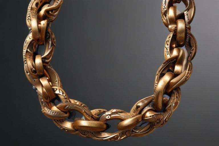 Stylished Texture Chain Intricate Golden Chain Design Showcasing Unique Textures and Artistic ...