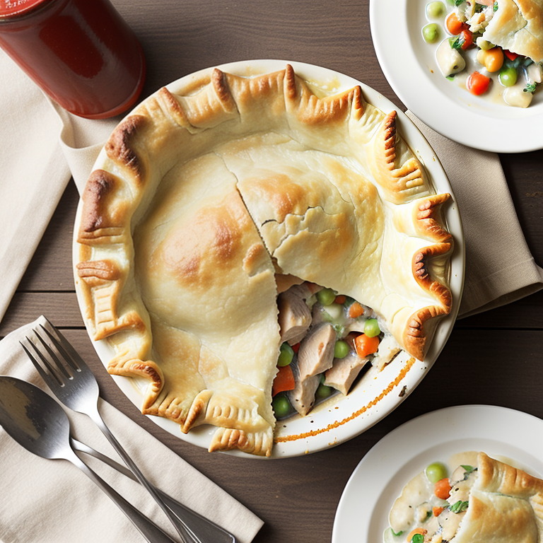 chicken pot pie with mashed potatoes