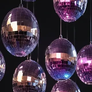 transparent disco balls