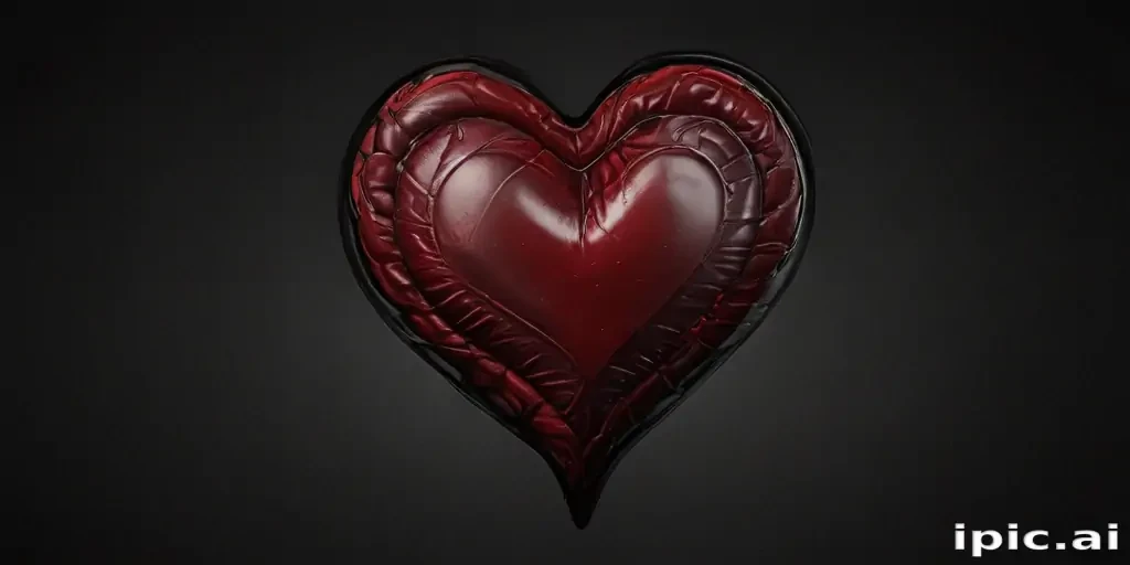 heart with black background