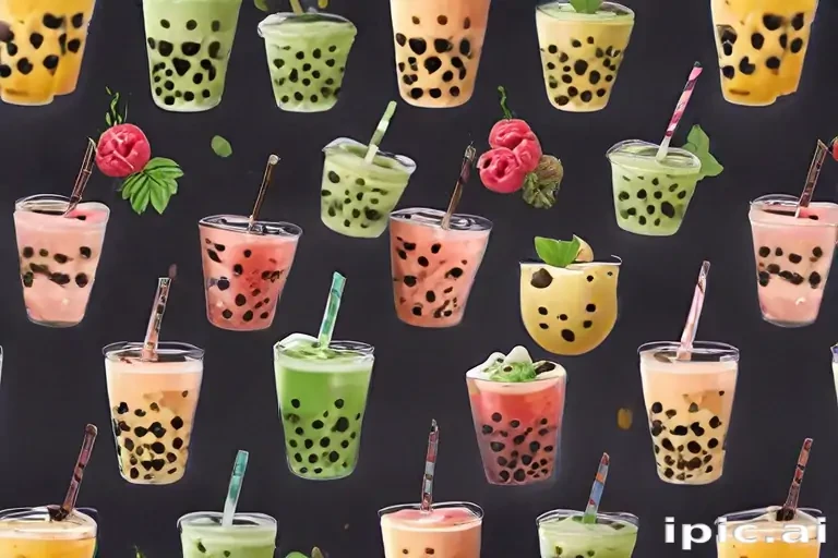 boba tea background