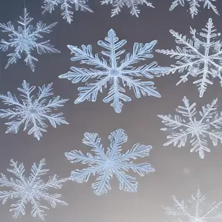 transparent snowflakes