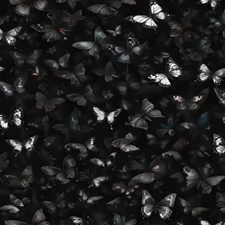 black wallpaper butterfly