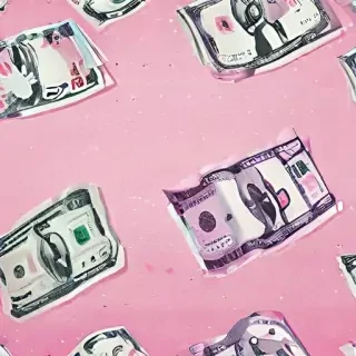 pink money background