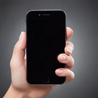 hand holding a phone