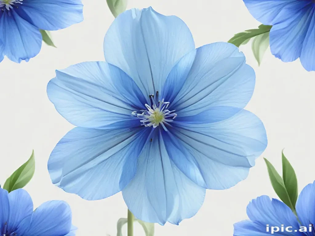 blue flower transparent