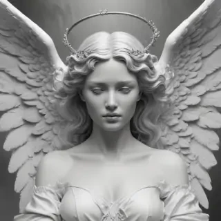 angel clip art black and white