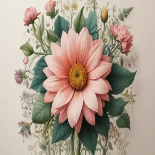 flower drawing aesthetic