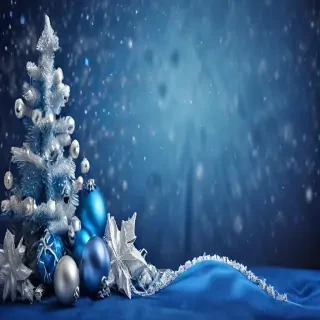 blue christmas bg