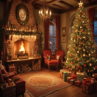 retro christmas image