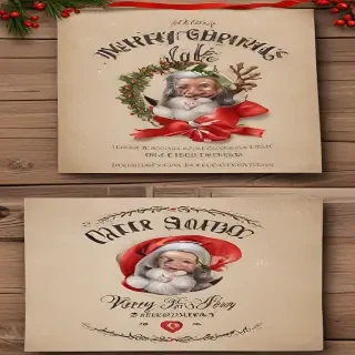 christmas card template psd