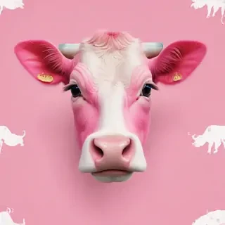 pink cow wallpaper