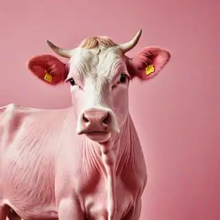 pink cow wallpaper