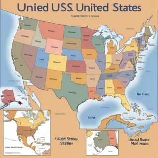 united states map with state names