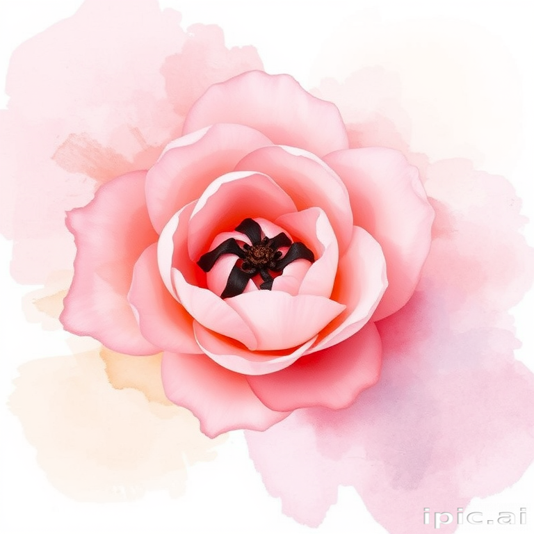 Whimsical Watercolor Bloom displays a soft wash of pastel hues blended together, evoking the delicate beauty of watercolor paintings for romantic and dreamy looks.