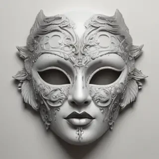 drawing of a mask