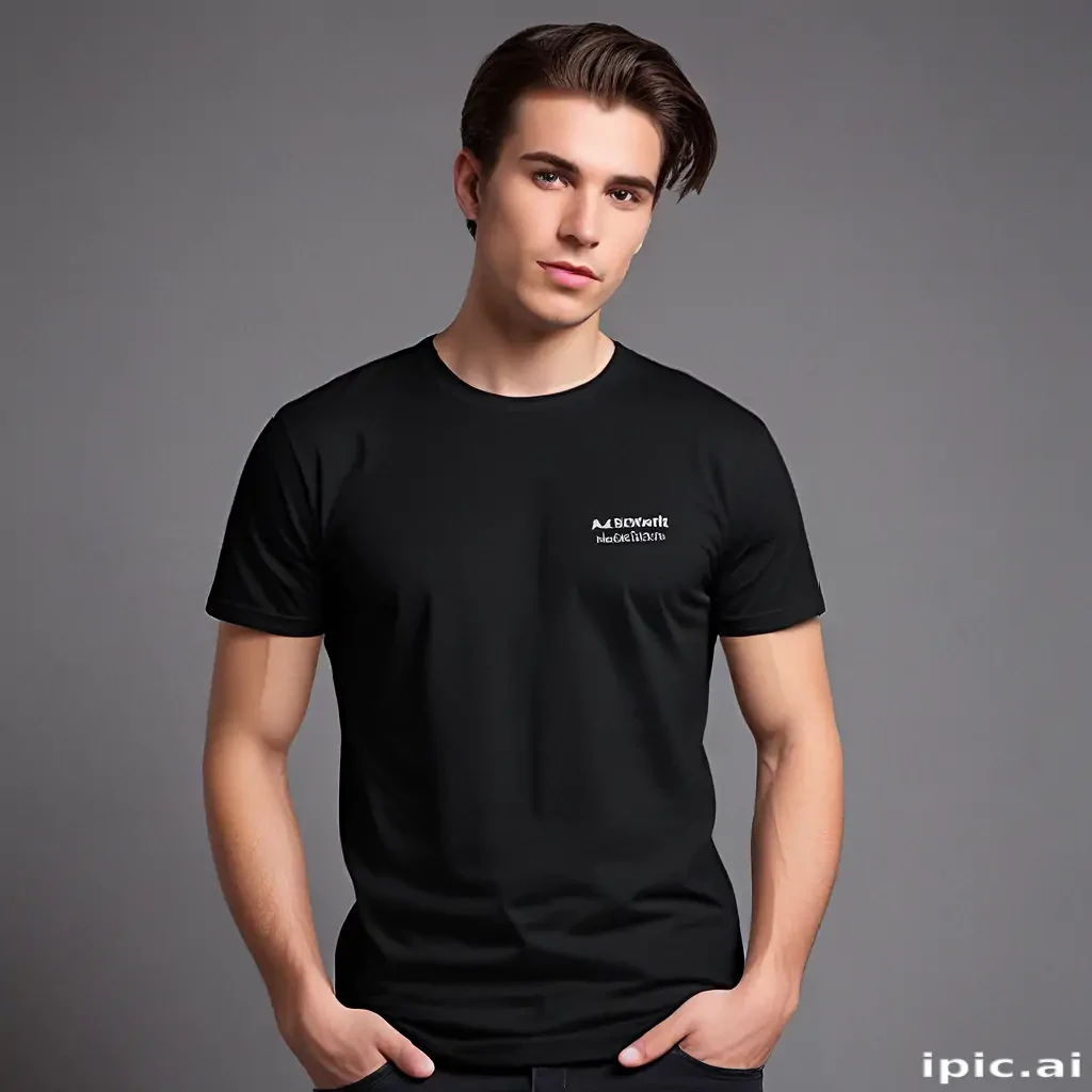 black t shirt mockup free