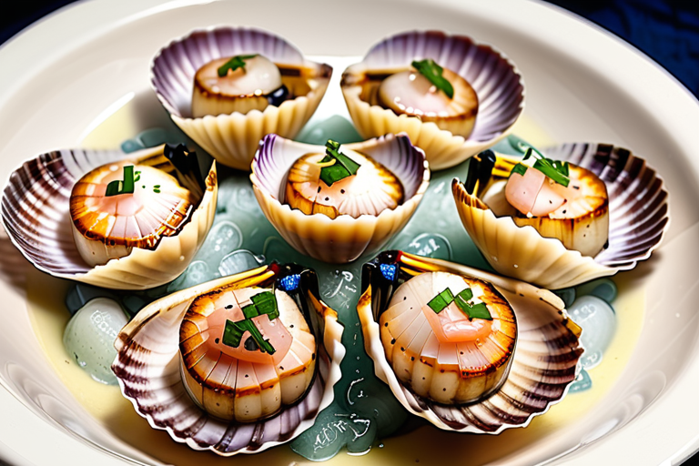 sea scallops in the shell