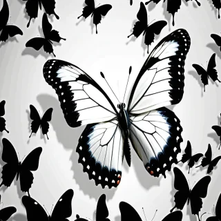 black and white butterfly wallpaper