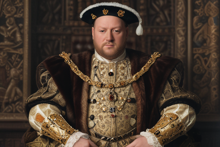realistic photo of king Henry VIII in real life
