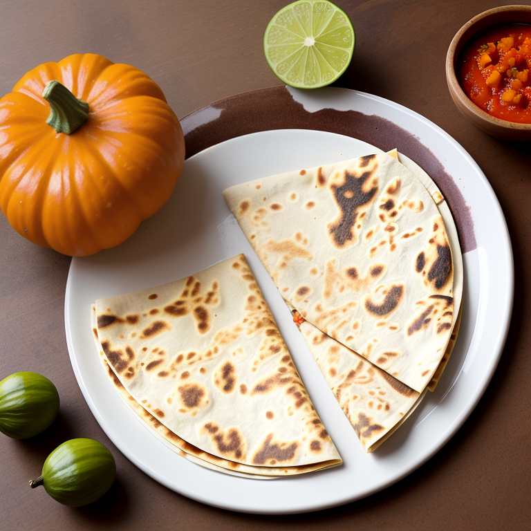 quesadilla de flor de calabaza