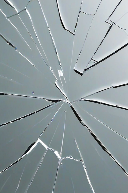 cracked glass transparent