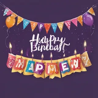 happy birthday banner png