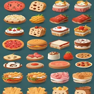 animated food