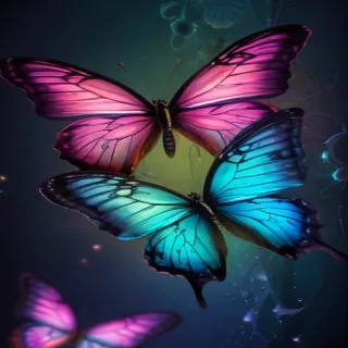 neon butterfly wallpaper