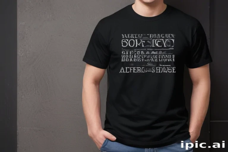 mockup tshirt black