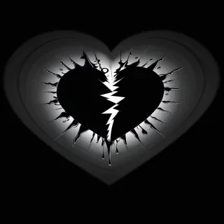 black broken heart wallpaper