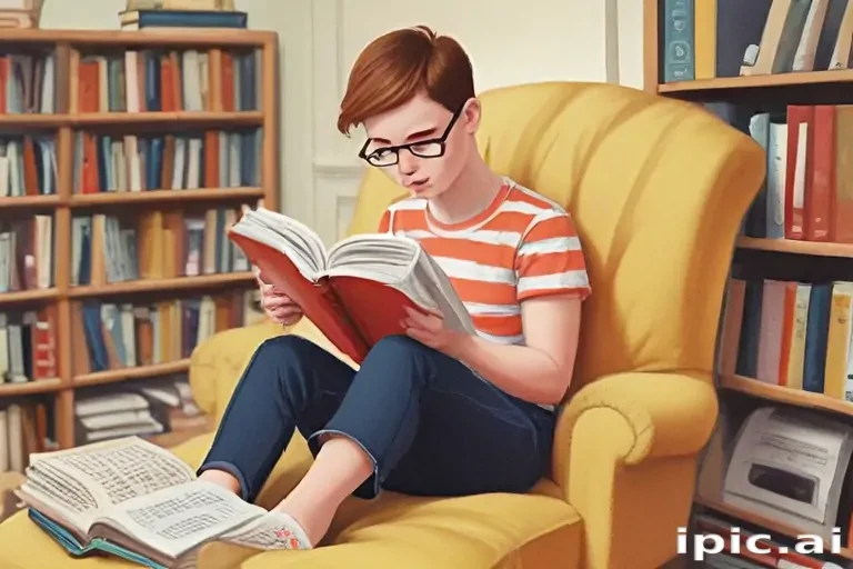 cartoon of reading