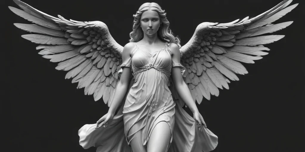 angel clip art black and white