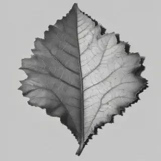clipart of leaf black and white