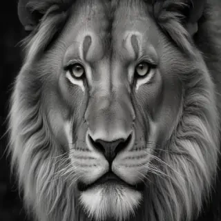 lion black and white pictures