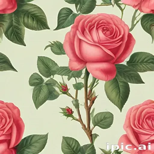 vintage rose illustration