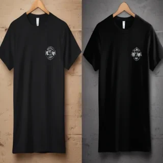 black t shirt mockup free