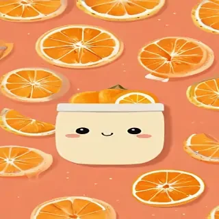 cute orange wallpaper